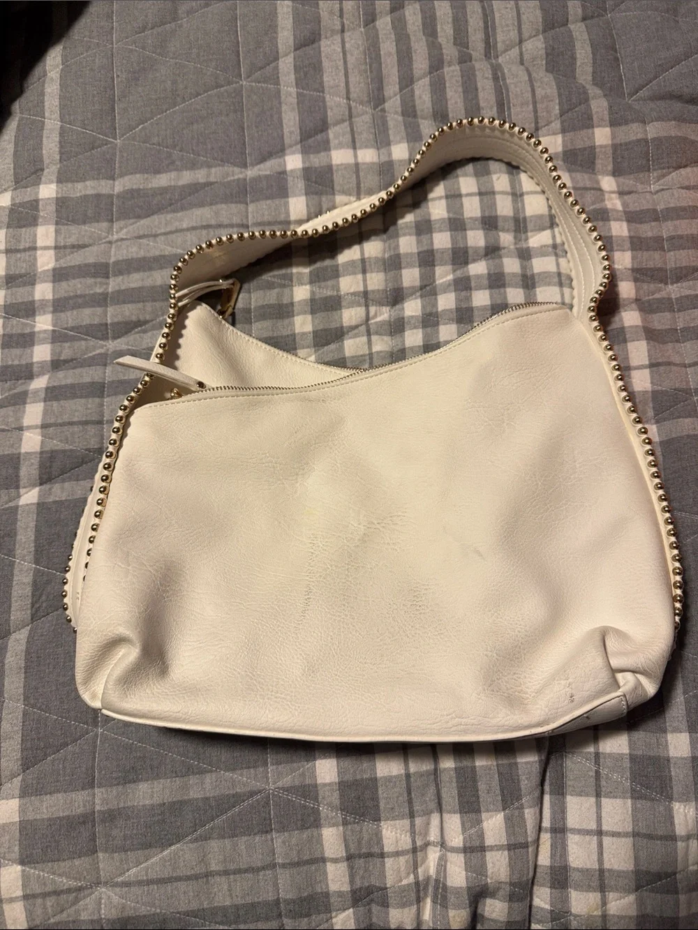 INC woman’s Valliee Hobo Shoulder Bag Vanilla